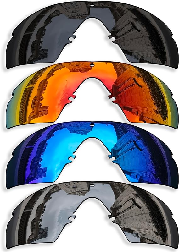 4 Pieces Polarized Replacement Lenses for Oakley Si Ballistic M Frame 2.0 Sunglasses, Anti-Scratch and Impact Resistant