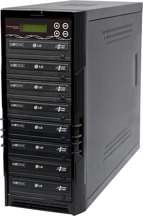 BestDuplicator BD-LG-7T 7 Target 24x SATA DVD Duplicator with Built-in LG Burner (1 to 7)