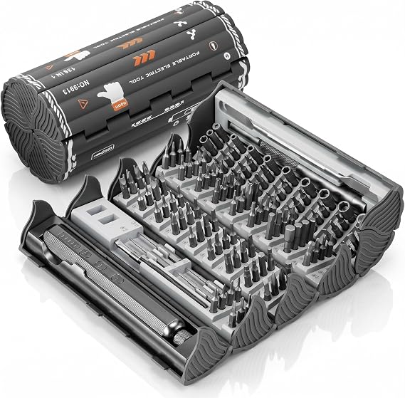 Precision Electric Screwdriver Set, 138-in-1 Mini Cordless Repair Kit