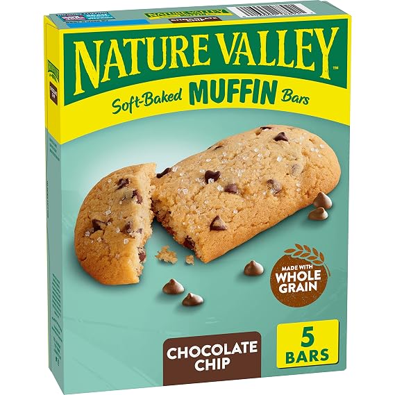 Nature Valley Chocolate Chip Soft-Baked Muffin Bars, 5 ct, 6.2 oz