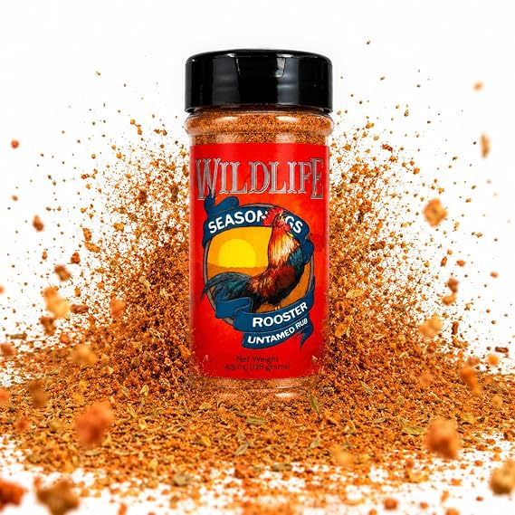 Wildlife Seasonings Rooster Untamed Rub with Mild Red Pepper Heat