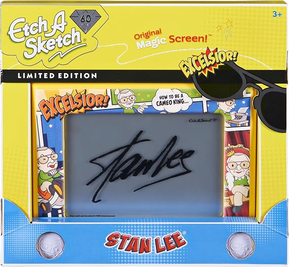Etch A Sketch Classic, Stan Lee Limited-Edition Drawing Toy with Magic Screen, for Ages 3 and up