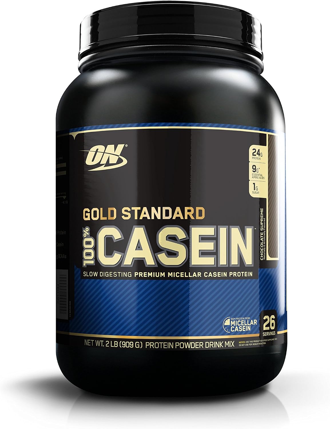 Optimum Nutrition Gold Standard 100% Casein Protein Powder, Chocolate Supreme, 2 Pound