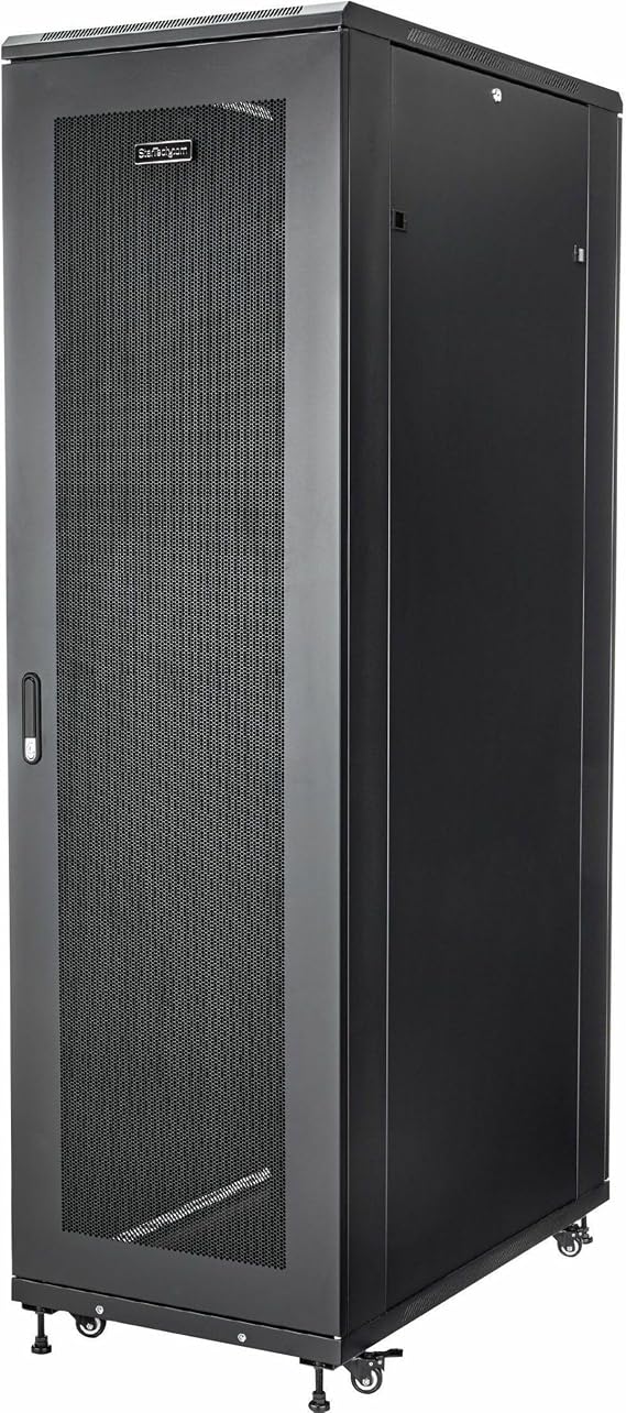 StarTech 42U 4-Post Server Cabinet, Rack Mount, 36in Deep, 2000lb, Black (RK4236BKB)