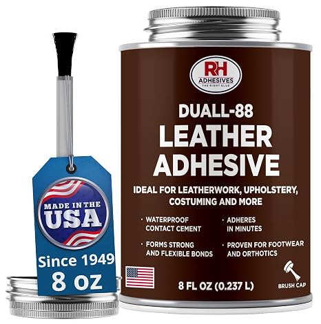 Duall-88 Leather Glue 8 oz - Leather Cement for Upholstery & Repair