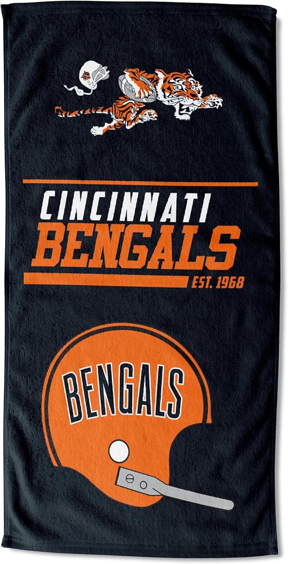 Northwest NFL Cincinatti Bengals Beach Towel, 30" x 60", 40 Yard Dash Legacy