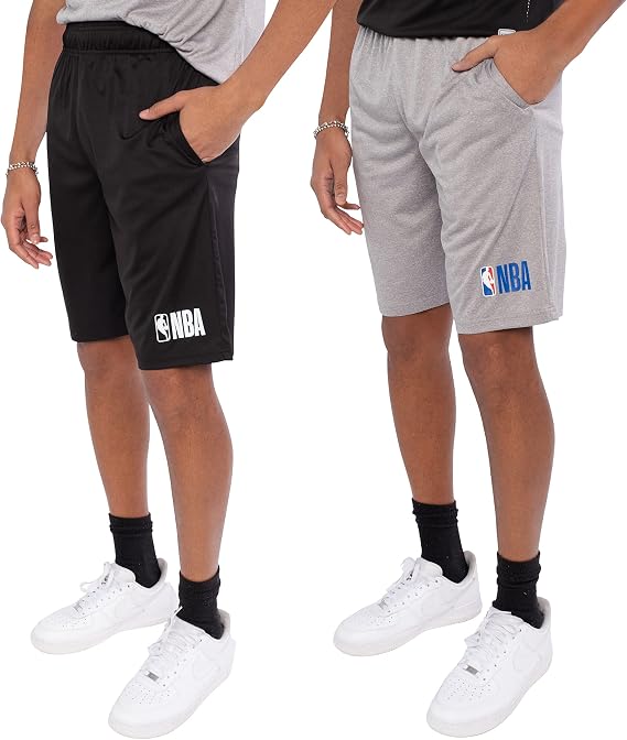 NBA Mens Super-Soft 2 Pack Active Training Shorts