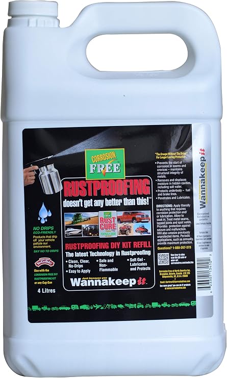 Corrosion Free Rust Cure Formula 3000 1 Gallon Jug No-Drip Rust Inhibitor & Undercoating for Cars, Trucks, Tractors, Snowblowers, Lawn Mowers Stops & Prevents Rust