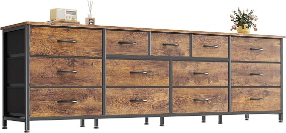 Huuger 70 Inch Long Dresser for Bedroom, TV Stand for 65, 75, 80 Inch TV