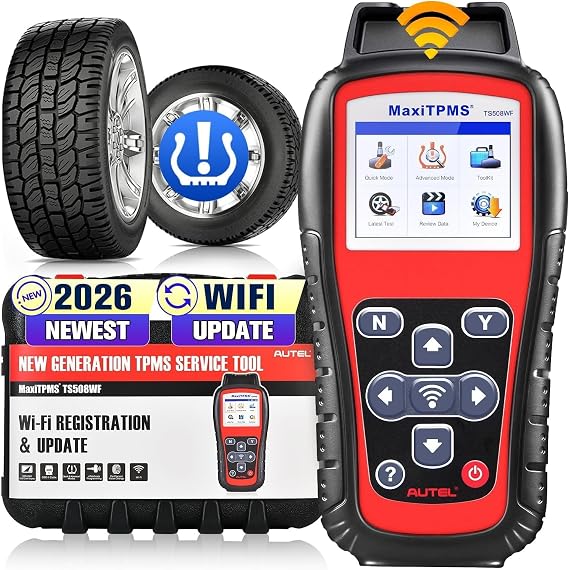 Autel MaxiTPMS TS508WF TPMS Programming Relearn Tool | 2026 Newer WiFi Up of TS508 TS601 TS408S, Full TPMS, Program Autel MX-Sensor, Activate/Relearn 99% Sensor, Lifetime Update
