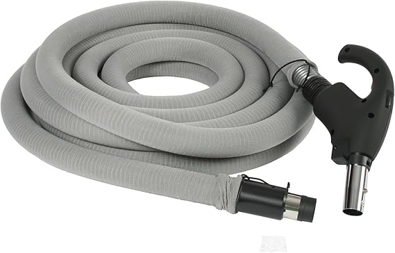 Cen-Tec Systems 99713 Central Vacuum 35 Foot Universal Connect Low Voltage Hose with Hose Sock and Button Lock Stub Tube