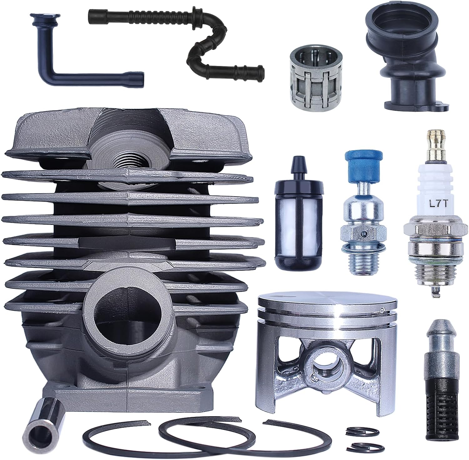 Adefol 48mm Cylinder Piston Kit for STIHL 036 034 MS360 MS340 MS 340 360 Chainsaw Engine Motor Parts #11250201206 with Fuel Oil Filter Line Bearing