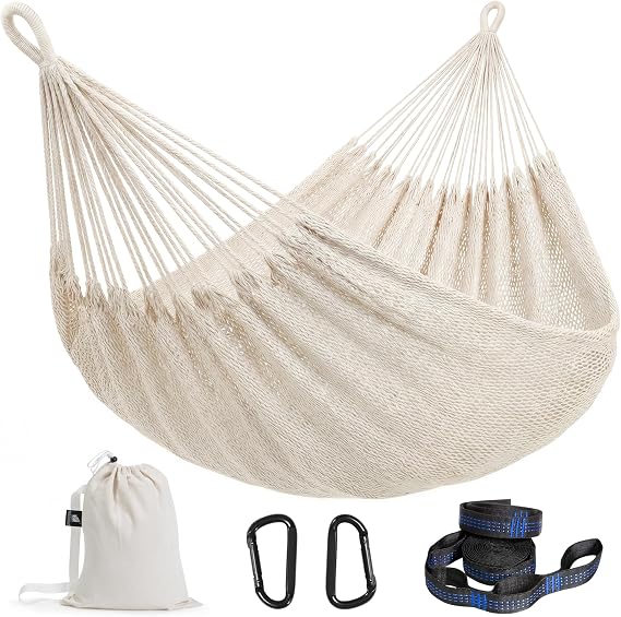 SUNCREAT Hammocks Hammock Without Stand, Tree Hammock for Outside, Beige