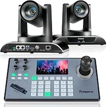 Tenveo PTZ Camera and Controller BundleKits - 20X AI Auto Tracking NDI SDIHDMIUSB3.0LANPoE PTZ Camera  20X HDMIUSB3.0LANPoE PTZ Camera and PTZ Controller PoE Joystick Keyboard Controller