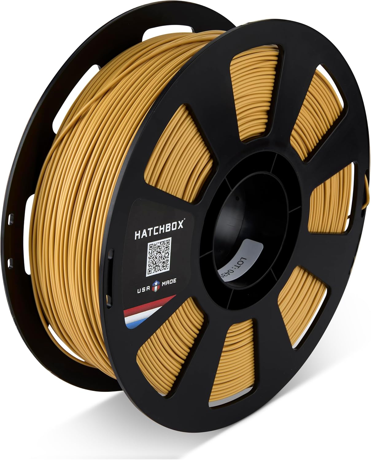 HATCHBOX PLA MAX V2 Mustard 3D Printer Filament Made in The USA, 1.75mm Diameter 1 KG Spool, Premium USA Made 3D Printing Filament