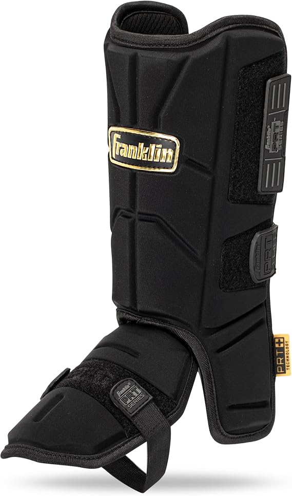Franklin Sports Baseball + Softball Leg Guard - PRT Series Adult - Protective Leg + Ankle Guard + Toe Plate - One Size