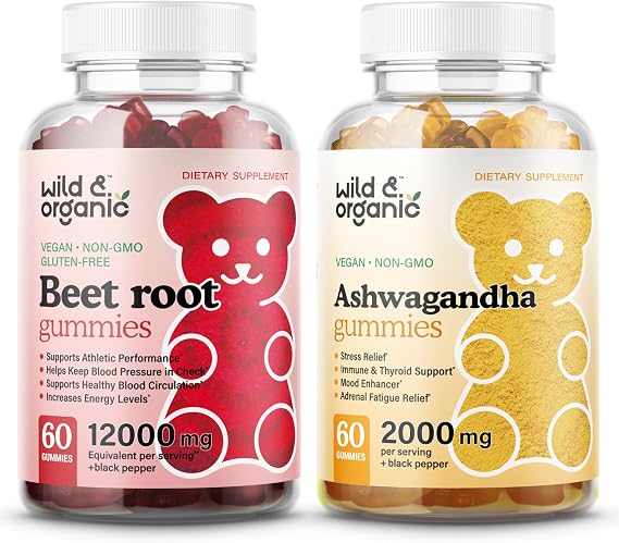 Wild & Organic Beet Root Gummies & Ashwagandha Gummies