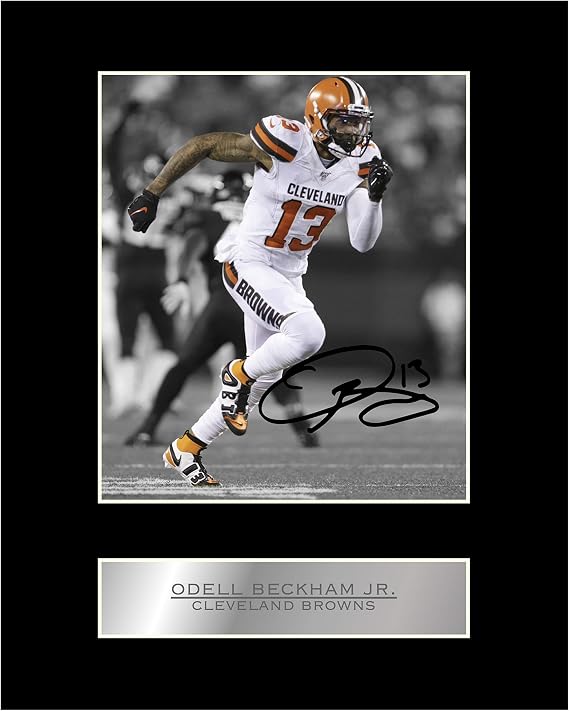 Odell Beckham Jr. Signed Mounted Photo Display New York Giants