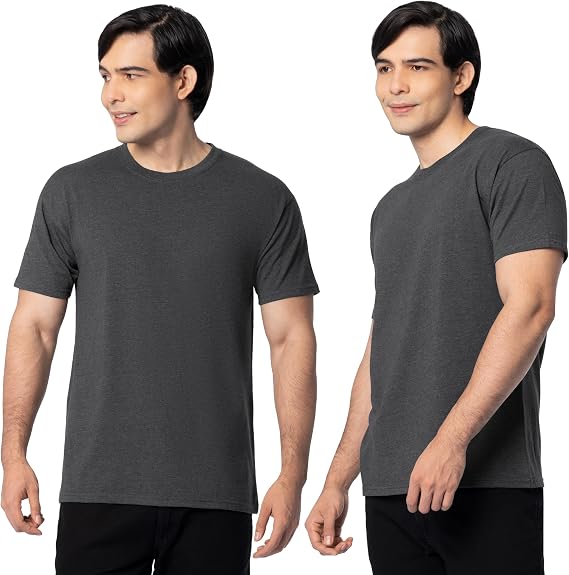 Fruit of the Loom Men's Eversoft Cotton Short Sleeve T-Shirts, 2 Pack