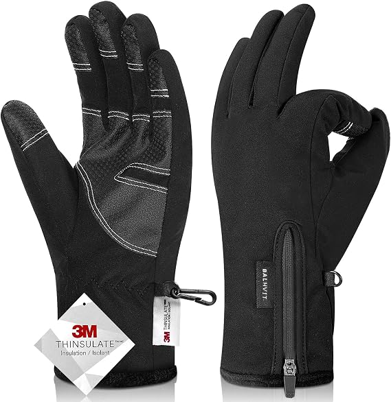 Balhvit -10F Waterproof Winter Gloves for Men & Women, 5-Layer Ski & Snow Gloves for Cold Weather, Breathable Warm Gloves with Touch Screen Fingers