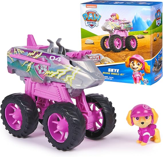 Paw Patrol Rescue Wheels Skyes Jet Toy Truck with Jet-Mode Transformation