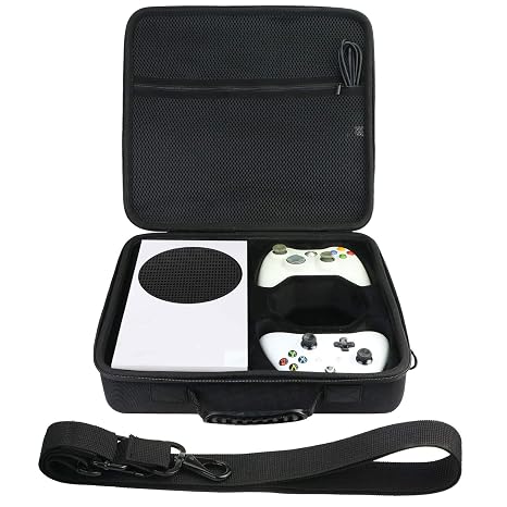 co2CREA Hard Travel Case for Xbox Series S Game Console Controller, Black