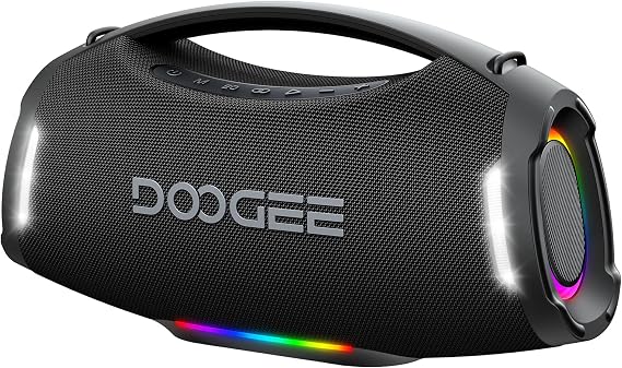 Portable Wireless Speaker, 250W Peak/220W RMS Loud Boombox Speaker, Deep Party Speaker, 20H Playtime, IPX5 Waterproof, RGB Lights, TWS Pairing, USB/TF/AUX