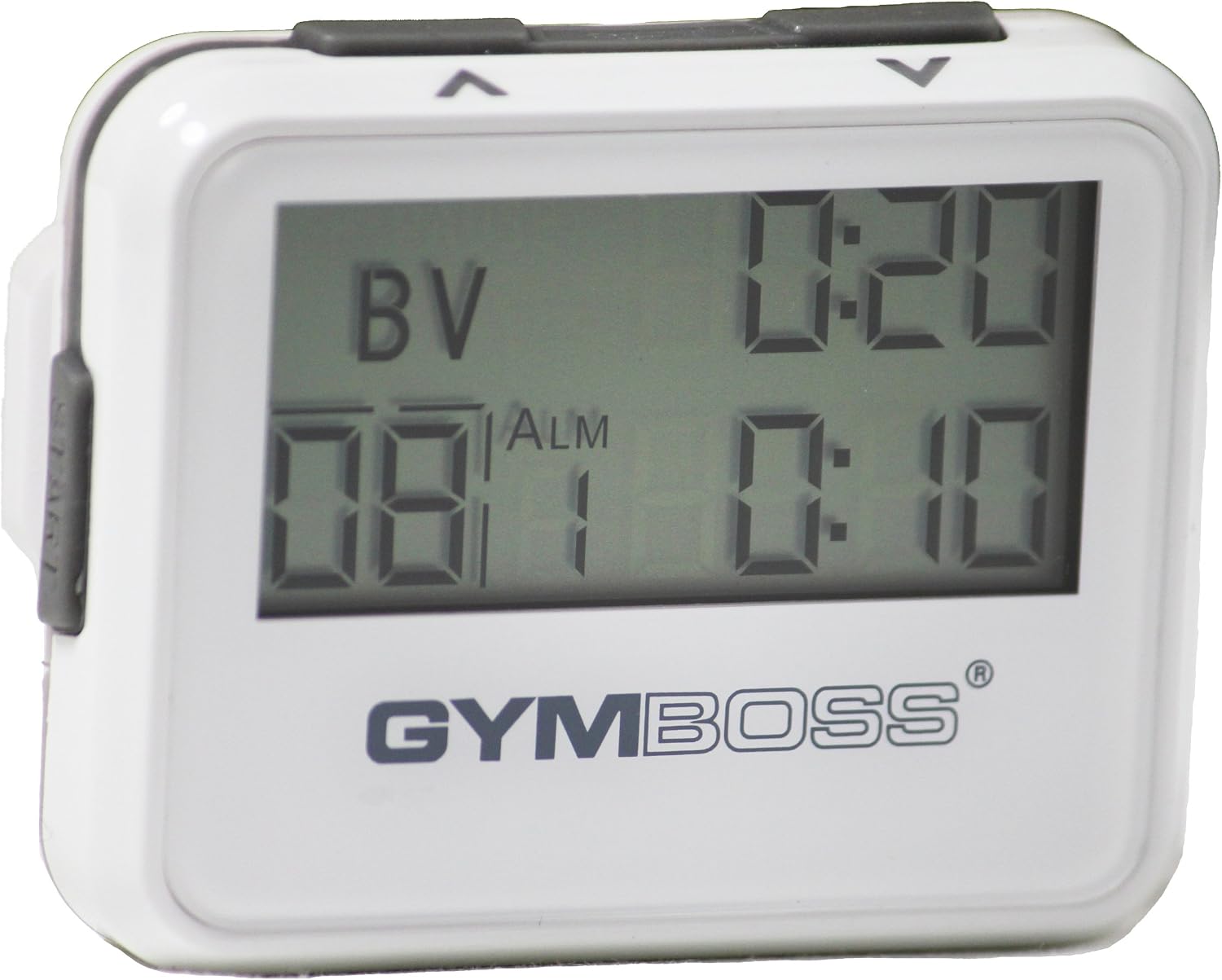 gymboss interval timer and stopwatch - white  gray gloss