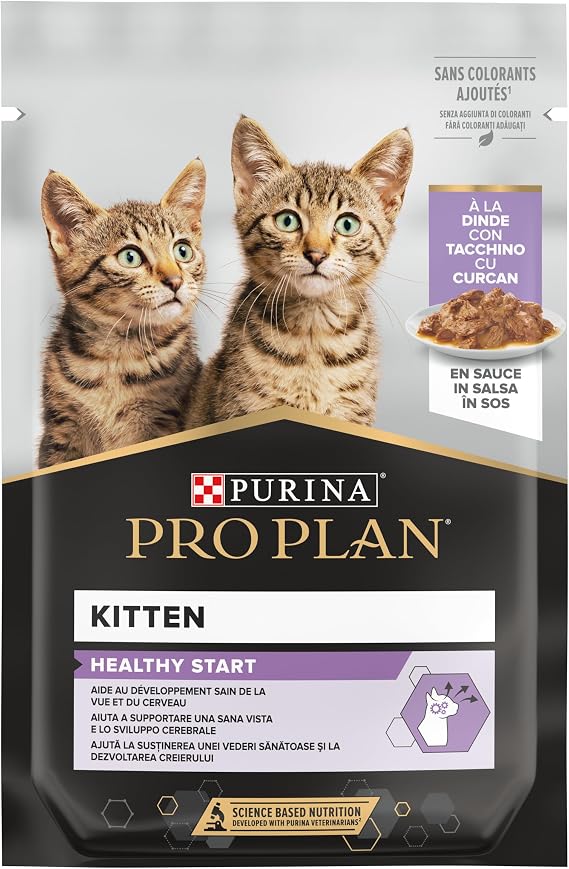Purina Pro Plan Healthy Start Sos İçinde Hindi Etli Yavru Kedi Maması 85gr Pouch x 26 Adet
