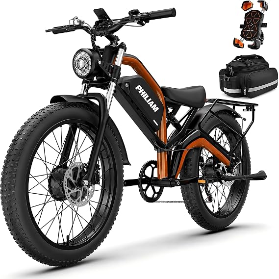 Electric Bike for Adults,5000W/3000W Peak Dual Motor ebike 35MPH E Bikes for Men Women,52V 32/23AH Battery, 80/100 Miles Range Ebike,26Fat Tire Full Suspension E-Bike