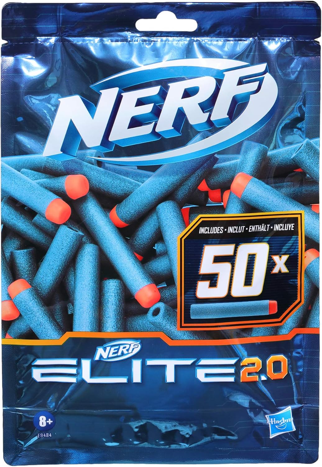 Nerf Elite 2.0 50 Darts Replacement Pack Includes 50 Official Nerf Elite 2.0 Darts, Compatible with All Nerf Elite Shooters