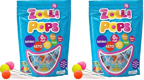 Zollipops The Clean Teeth Pops, Anti Cavity Lollipops, Delicious Assorted Flavors, 5.2 ounces, 25 Count (Pack of 2)