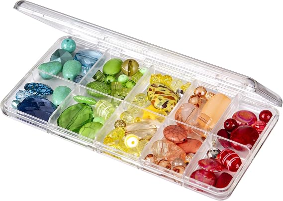 ArtBin Slim Line 10-Compartment Craft Organizer, Clear