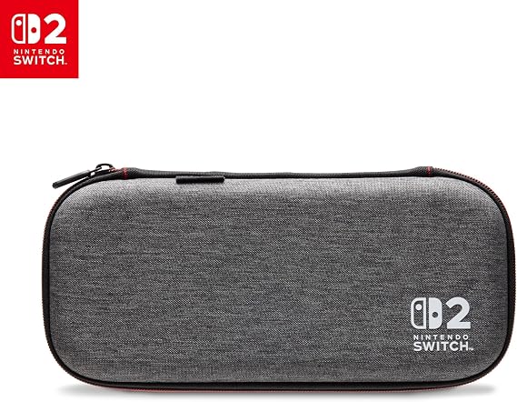 PowerA Nintendo Switch 2 için Slim Case - Koyu Pagan Grisi, Resmi Lisanslı, Koruyucu Kılıf, 10 Yazılım Kartı için Yer, Dolgulu Ekran Koruyucu, Entegre Ayak