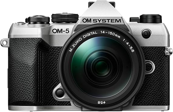 OM SYSTEM OM-5 Mark II SLV w/M.ZUIKO Digital 14-150mm f4.0-5.6 II Compact Lightweight Weather Sealed 4K Video Camera Best for Outdoor Travel