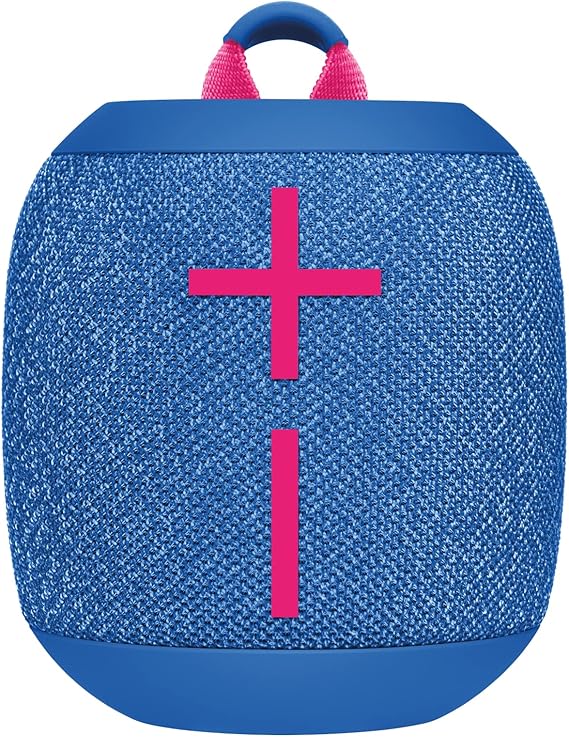 Ultimate Ears WONDERBOOM 3, Small Portable Wireless Bluetooth Speaker, Big Bass 360-Degree Sound for Outdoors, Waterproof, Dustproof IP67, Floatable, 131 ft Range - Performance Blue