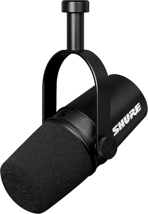 Shure MOTIV MV7X-J Podcast Microphone, Dynamic Mic, Cardioid, Unidirectional, XLR, Wired, Noise Reduction, Streaming, YouTube, Recording, Live Broadcasting, Gaming, Vocal, Narration, DTM, Home