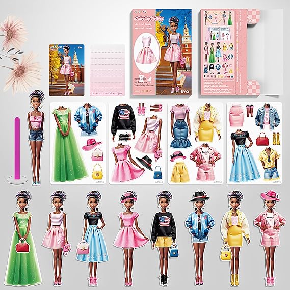 Magnetic Princess Dress Up Paper Doll, 2024 New Magnetic Dress Up Baby, Magnetic Dress Up Baby Paper Dolls for Girls Nurturing Creativity and Imagination (Eva Princess)