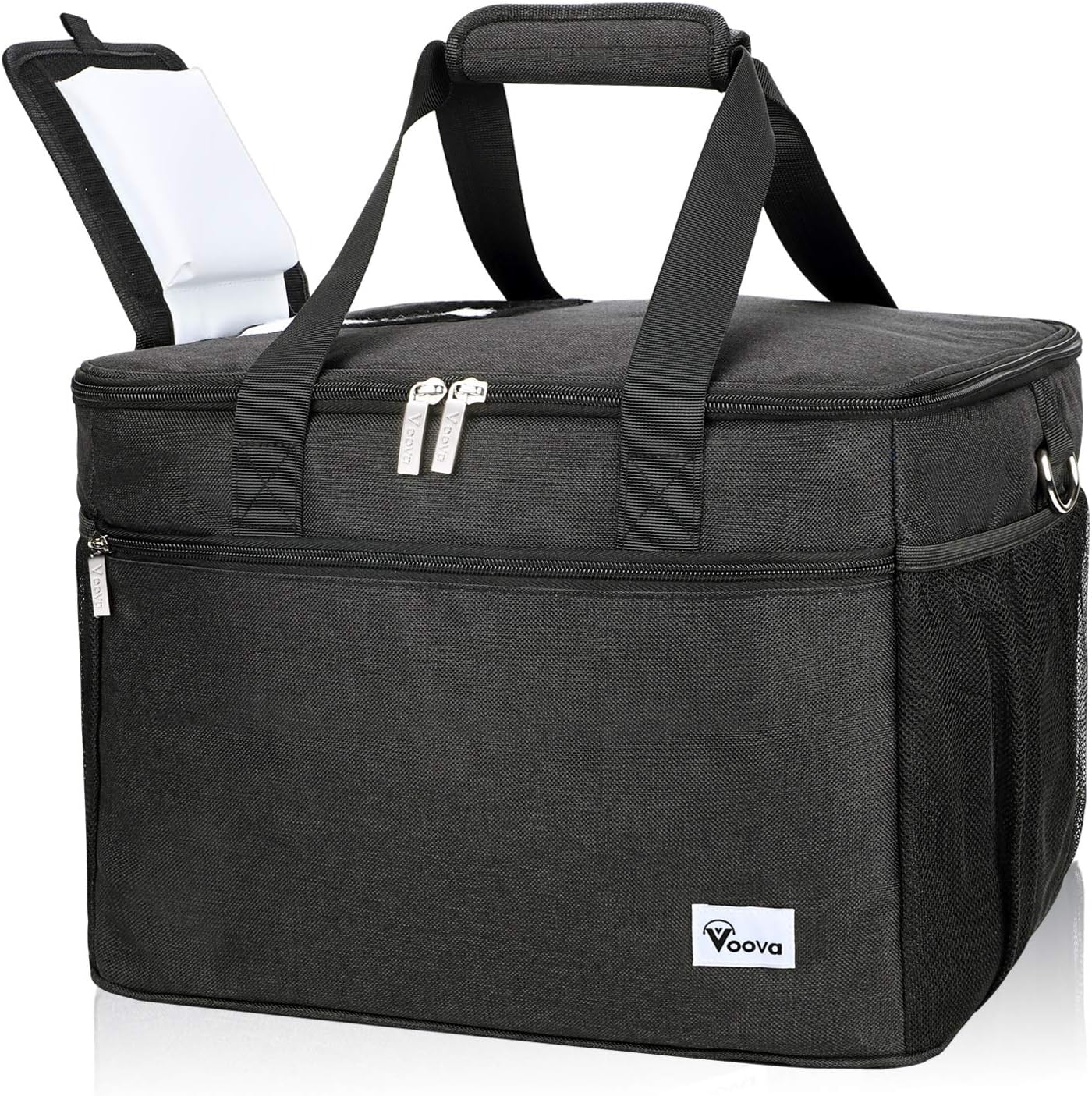 Voova Insulated Soft Sided Cooler Bag, Collapsible Leakproof Coolers Portable Lunch Box 40 Can Large Lunch Tote Bags for Camping, Picnic, Beach, Travel, Golf, Sport, Family Outdoor Activities