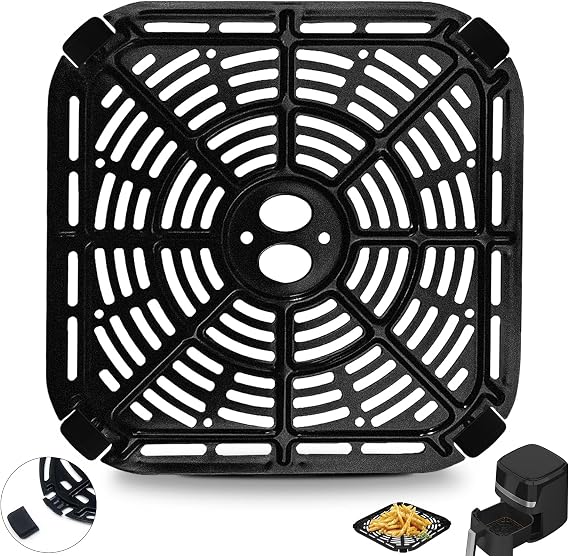 GWY Air fryer Accessories for BLACK+DECKER Purify 6QT Air Fryer, 88Food Grade Air Fryer Grill Pan Grill Plate Crisper Plate Replacement Parts Tray Rack