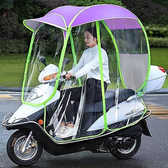 Fully Enclosed Electric Car Transparent Canopy Motor Scooter Motorcycle Umbrella Mobility Universal Sun Sha