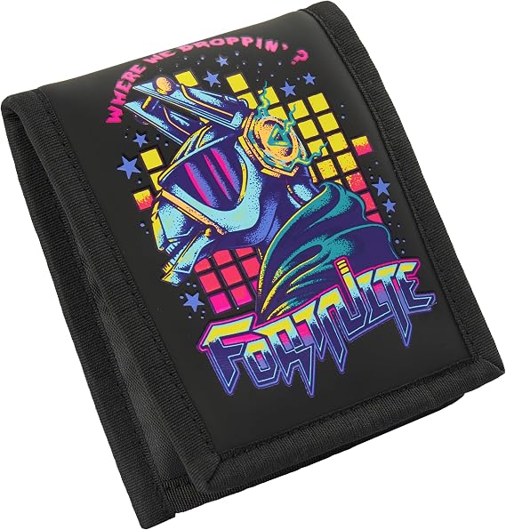 Fortnite Wallet for Boys, Teens, Slim Bifold Kids Wallet with 4 Card Slots and Cash Pocket, Small Travel Coin Purse, Gamer Gifts for Boys