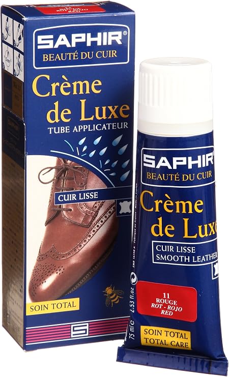 Saphir Beaute du Cuir Creme de Luxe Shoe Cream 75 ml - Red