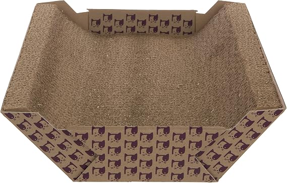 SmartyKat Super Scratcher Chaise Corrugate Cat Scratcher and Lounge, Cradling Chaise Shape for Scratching & Comfort