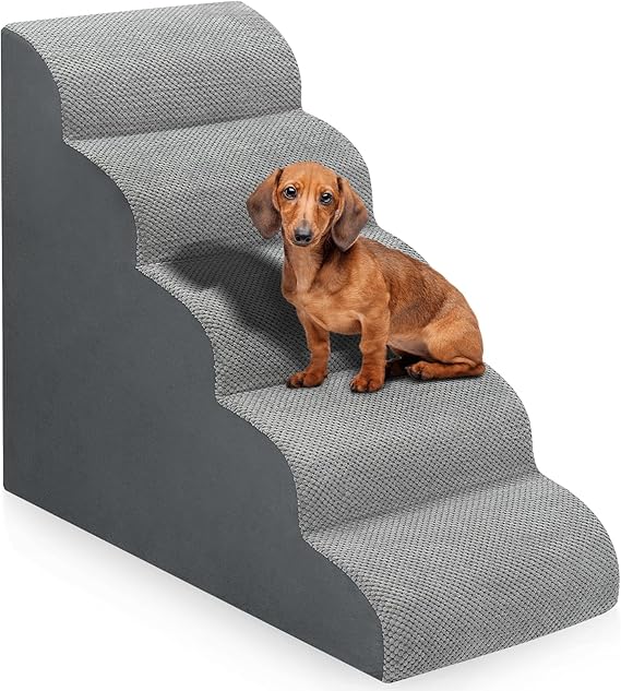 MEJYJEM Dog Stairs for high Beds 28.7 H, 5 Step Pet Ramp for Large Dogs