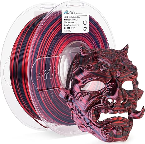 AMOLEN PLA 3D Printer Filament, Matt PLA Filament 1.75 mm, Clean Wrapped Filament, Compatible with 3D FDM Printers, Dimensional Accuracy +/- 0.02 mm, 1 kg Spool (2.2 lbs)