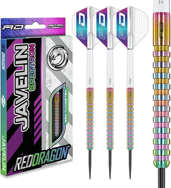 RED DRAGON Darts | Javelin Spectron| 85% Tungsten Darts Set |20g-26g