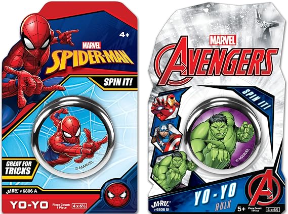 JA-RU Marvel Avengers Spider-Man & Hulk Yoyo for Kids Spid-Hulk-6806-2