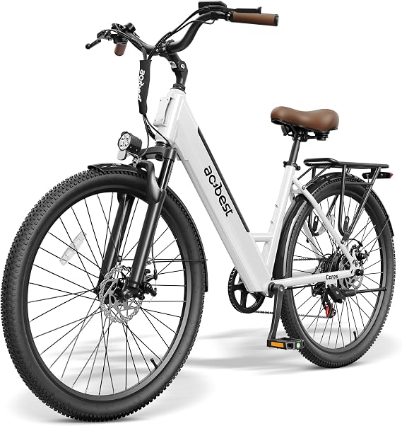 ACTBEST Electric Bike for Adults, Cores 27.5" Electric Commuter Bike Up to 70 Miles Long Range, with Peak 1200W Motor, 48V 576Wh Removable Battery, 7-Speed City Cruiser Mountain E Bike for Commuting