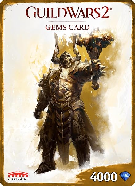 Guild Wars 2 Gems Card 4000 Gems - PC [Online Game Code]